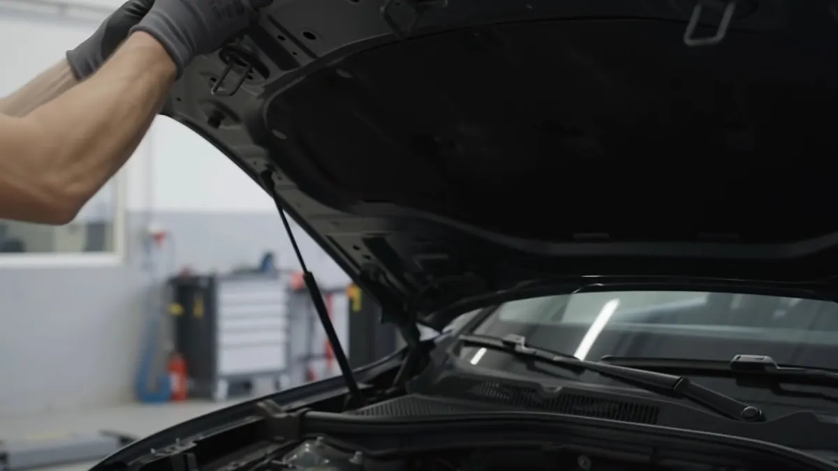 A vehicle on an inspection lane with an inspector at the open door